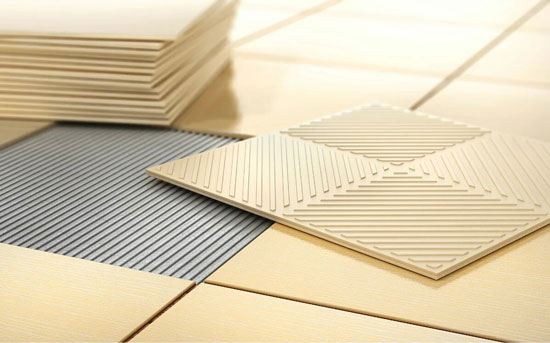 various textured tiles